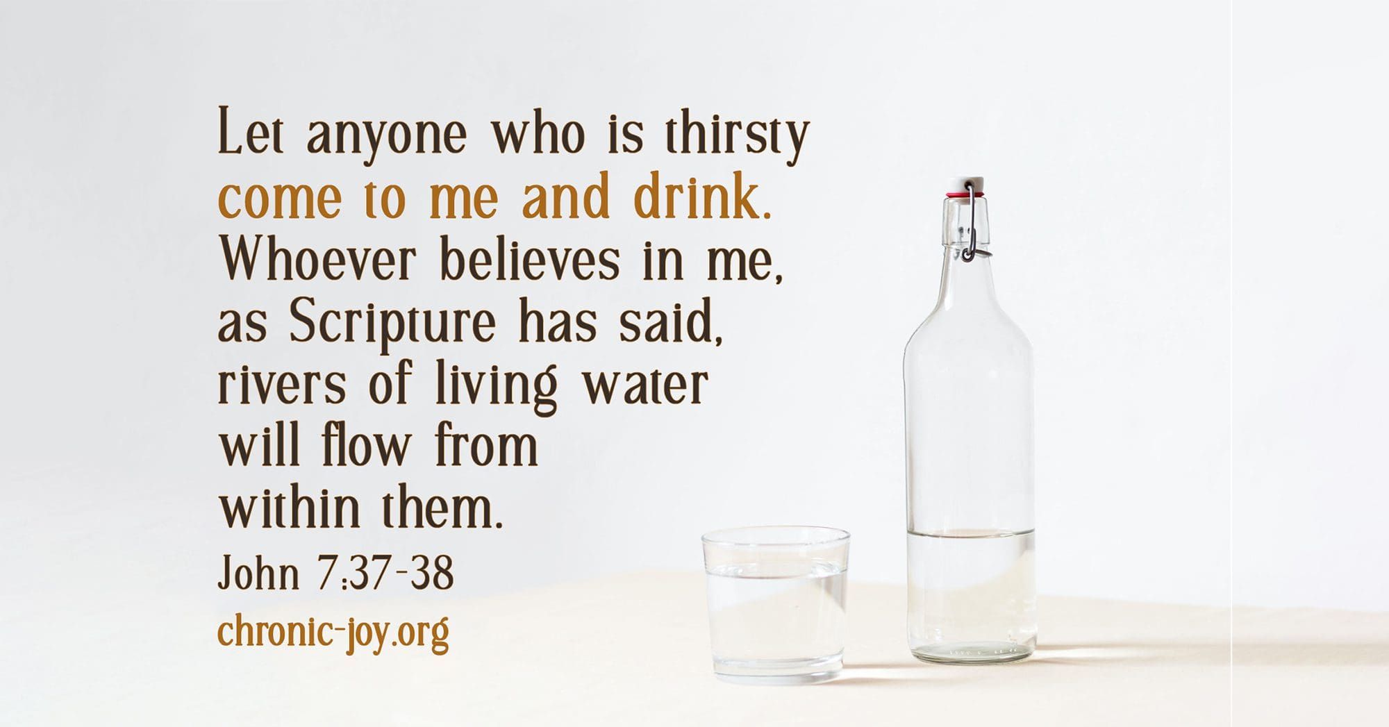 Living Water: What Type of Water are You Drinking? • Chronic Joy®